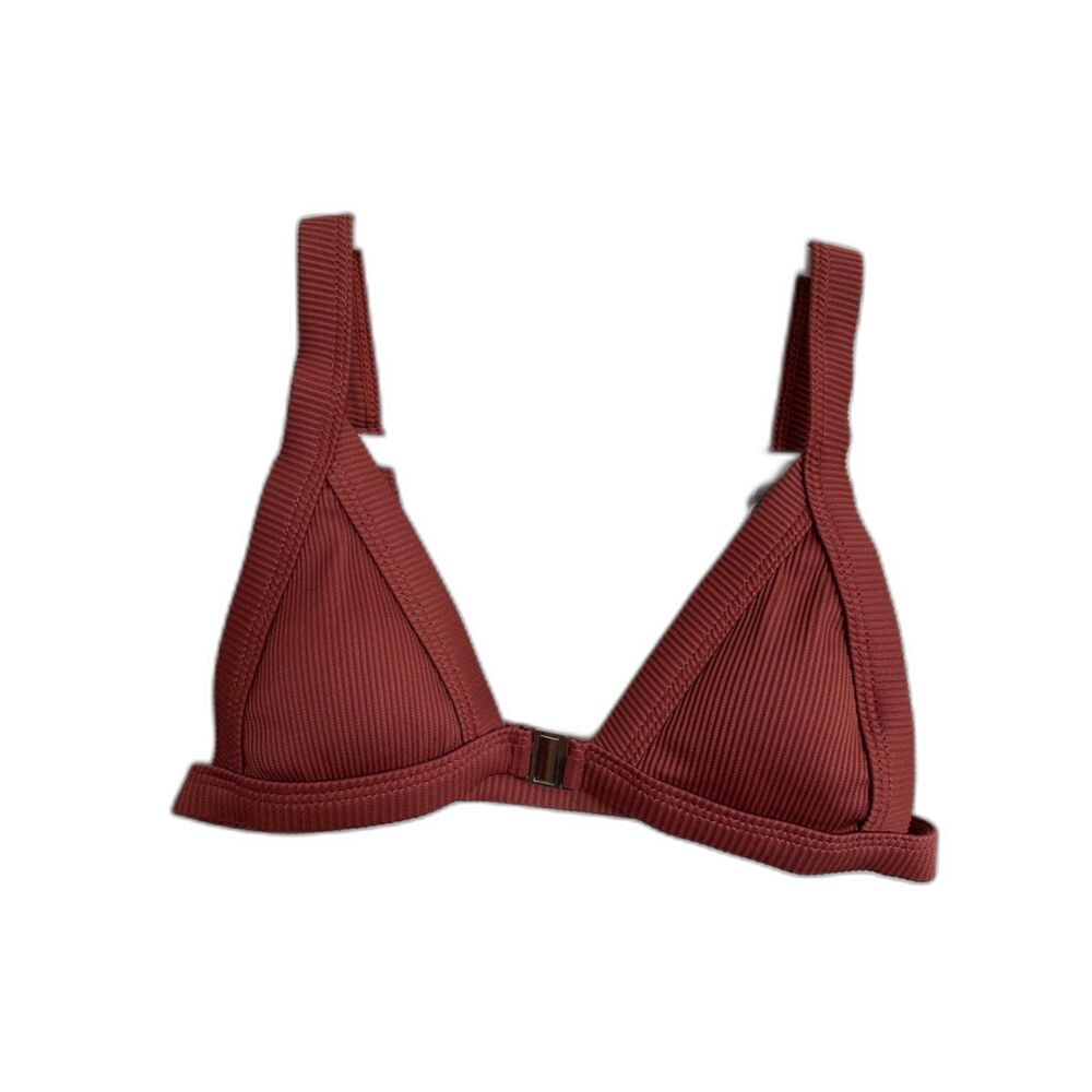 Zaful Burnt Orange Front Clasp Fall Bikini Top Women's Sz Small US Sz 4
